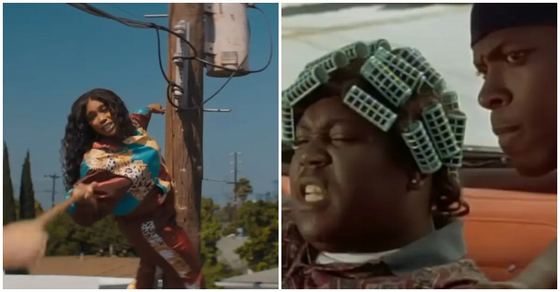 (l-r): SZA jako Alyssa v'One of Them Days'; Faizon Love as Big Worm and Chris Tucker as Smokey