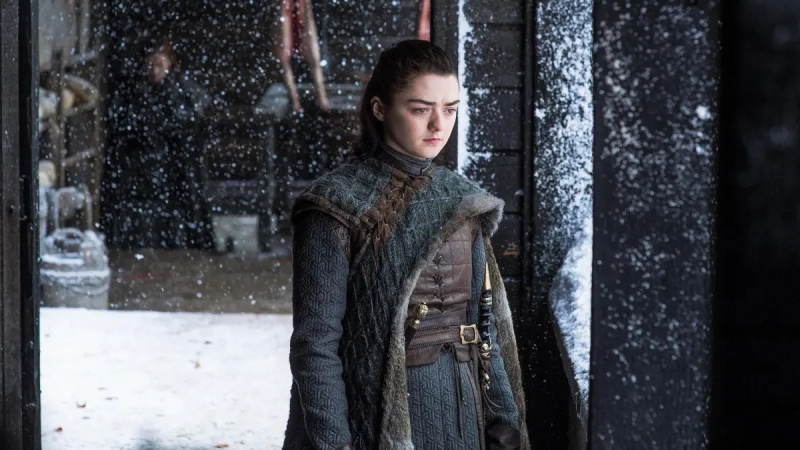 Arya Stark „Winterfell“ filme „Sostų žaidimas“.