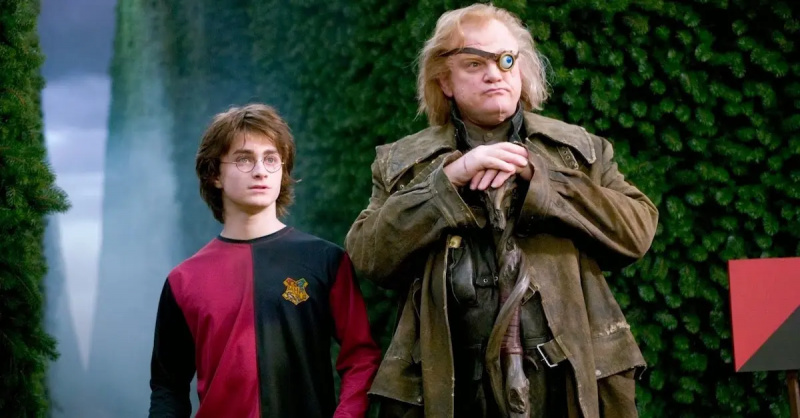 Harry a Mad-Eye Moody (naozaj Barty Crouch Jr. ako Mad-Eye) v'Goblet of Fire'