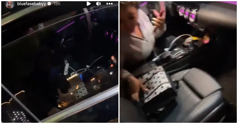 蓝脸's girlfriend, Jaidyn Alexis, picking him up from jail