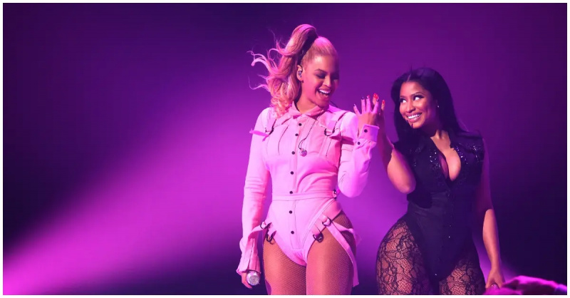 (l-r): Beyoncé i Nicki Minaj