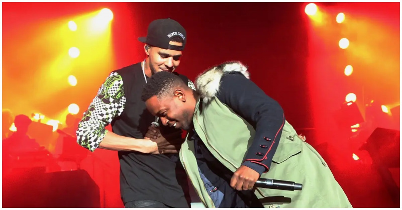 (da esquerda para a direita): J. Cole e Kendrick Lamar