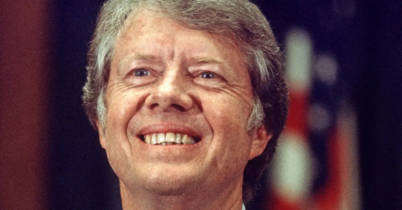 Jimmy Carter mostrando una enorme sonrisa.