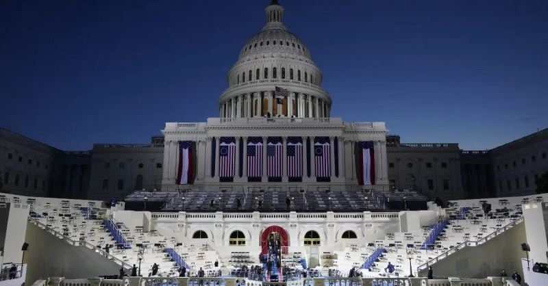 राष्ट्रपति बिडेन's Inauguration Ceremony at the White House.