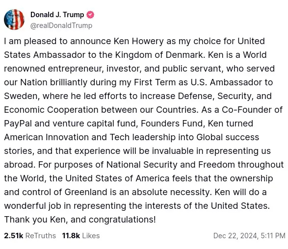Дональд Трамп Правда Гренландія