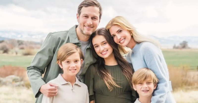 Ivanka Trump og Jared Kushner med børnene Arabella, Joseph og Theodore