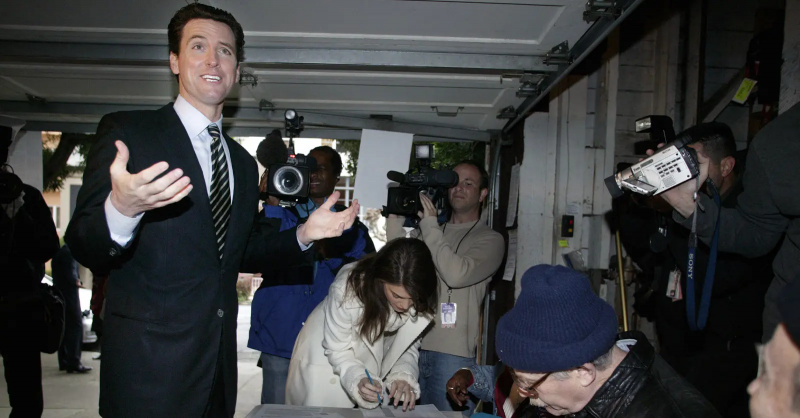 Kimberly Guilfoyle og Gavin Newsom