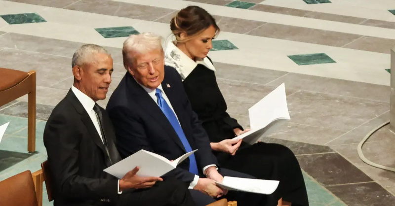 Tổng thống Barack Obama, Donald Trump, Đệ nhất phu nhân Melania Trump