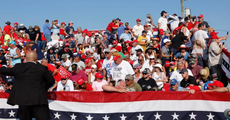 Folkmassan vid Donald Trump-rallyt i Butler, Pennsylvania