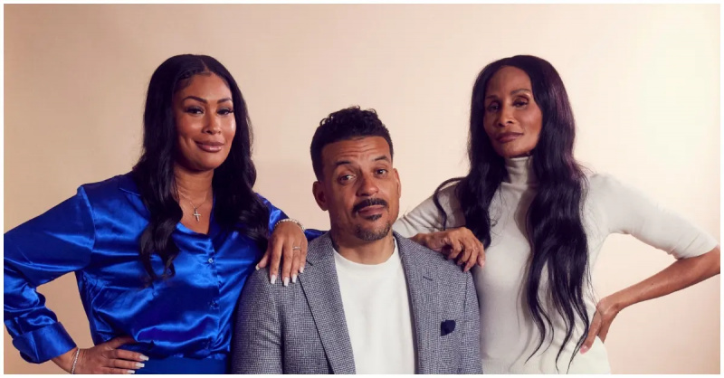 (l-r): Anansa Sims, Matt Barnes i Beverly Johnson