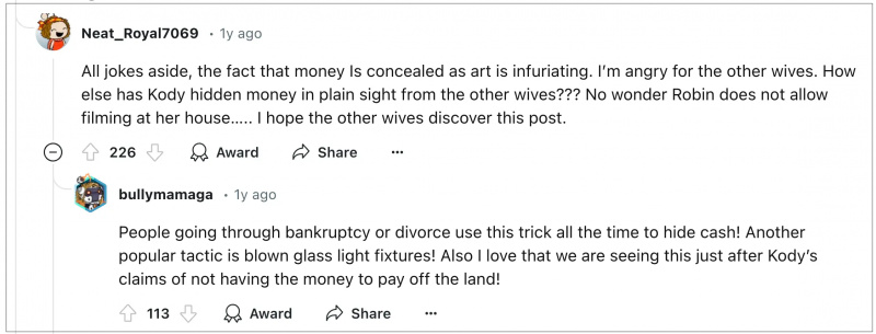 Robyn Sister Wives obra de arte cara Reddit