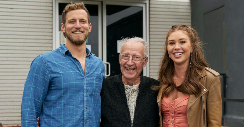 Erich Schwer, el abuelo John y Gabby Windey