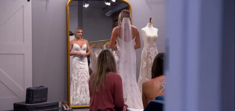 Madison con un vestido de novia en MAFS
