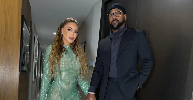 Larsa Pippen i Marcus Jordan trzymający się za ręce