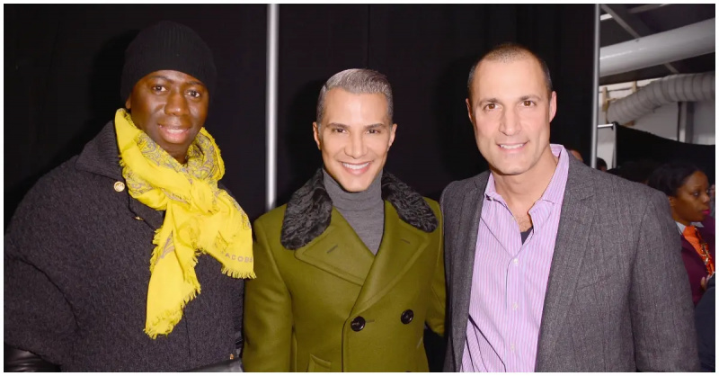 (de izquierda a derecha): Señorita J. Alexander, Jay Manuel y Nigel Barker