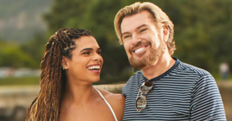 Alliya Batista és Shawn Finch mosolyogva pózolnak hivatalosuknak'90 Day Fiancé: Love in Paradise' Season 4 portrait.