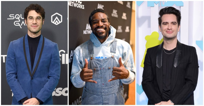L-R: Darren Criss, Andre 3000, Brendon Urie