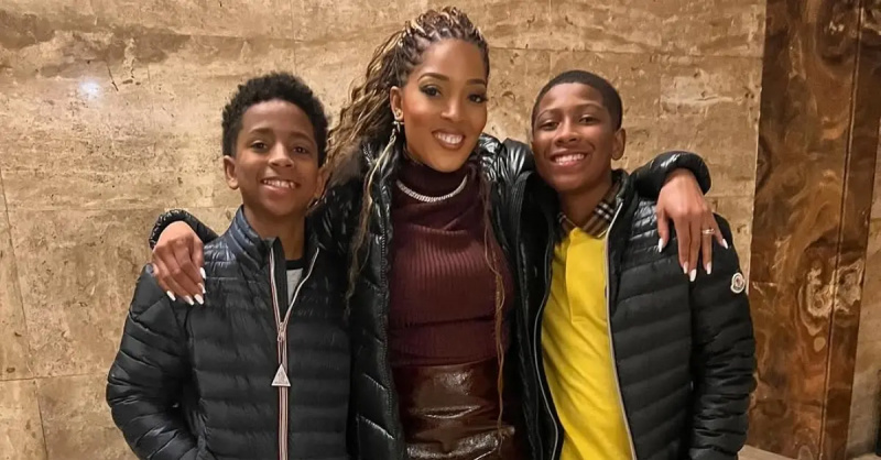 (l-r): Toya's son, Ashton, Toya, and Avery Harris