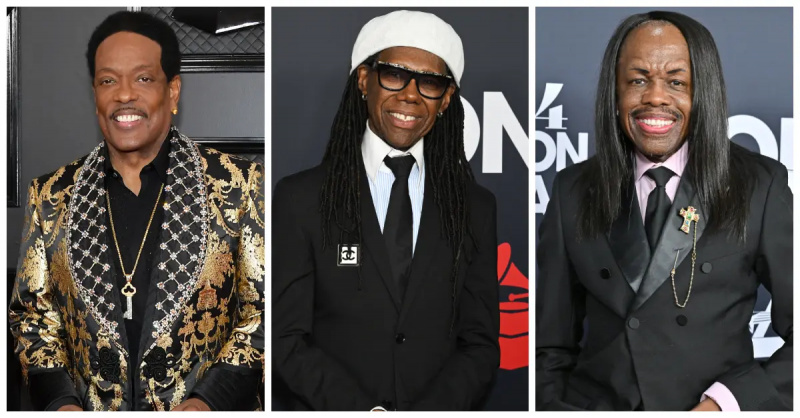  (L-R) Charlie Wilson, Nile Rodgers e Verdine White.