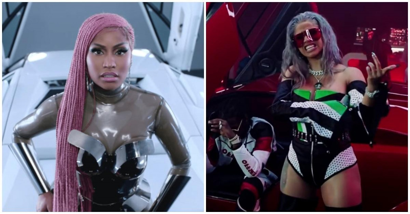 Nicki Minaj und Cardi B. im Musikvideo für"MotorSport"