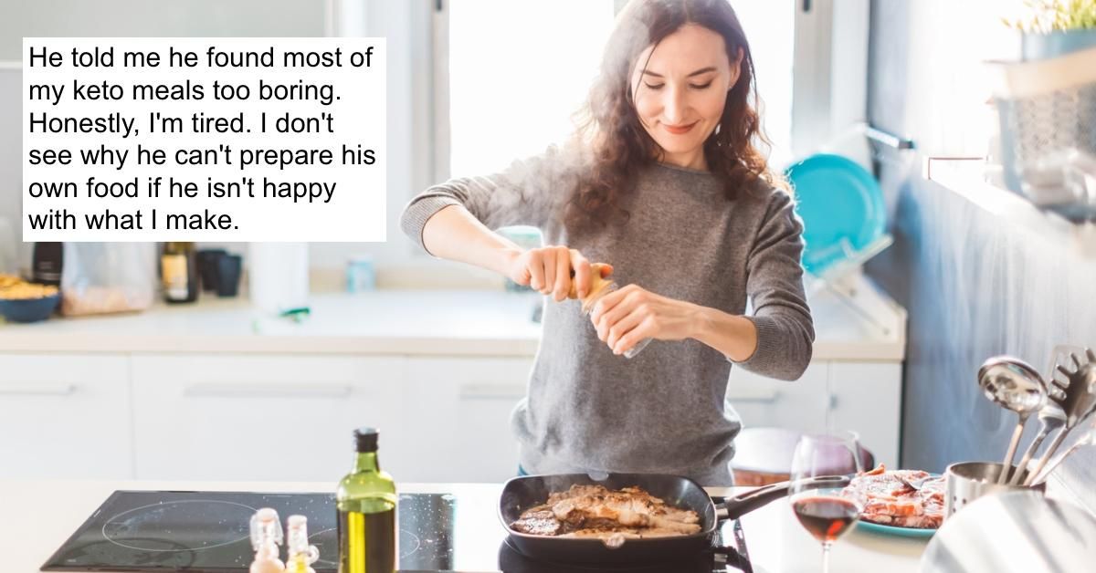 Mamá cetogénica se niega a preparar cenas con alto contenido de carbohidratos para su esposo y sus hijos