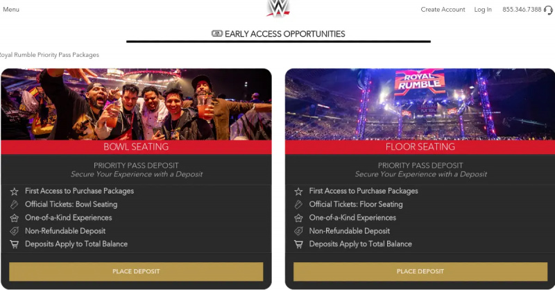 Quando os ingressos do Royal Rumble estarão à venda?