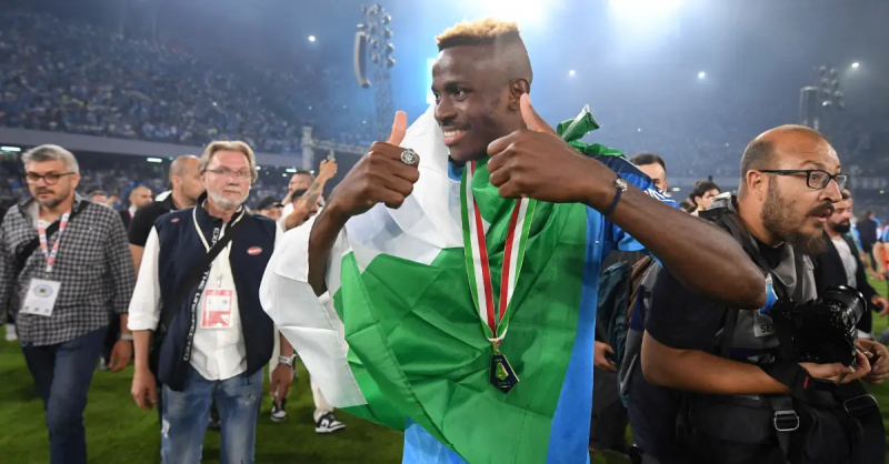 Victor Osimhen slavi Napolijevo osvajanje naslova Serie A 4. lipnja 2023