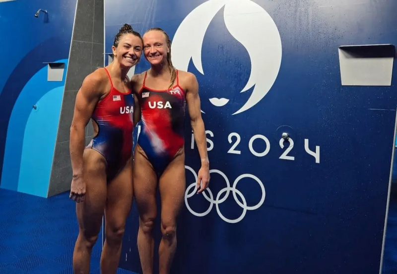  Kassidy Cook och Sarah Bacon vid OS i Paris 2024