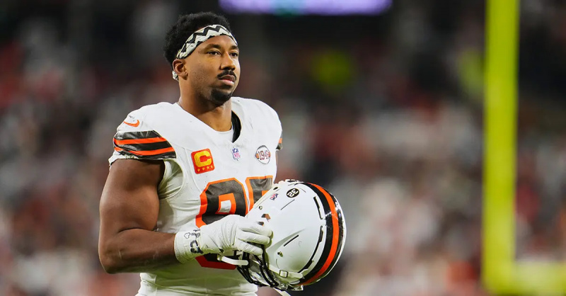 Myles Garrett ist noch nicht verheiratet, aber er ist seit Jahren mit seiner Freundin zusammen