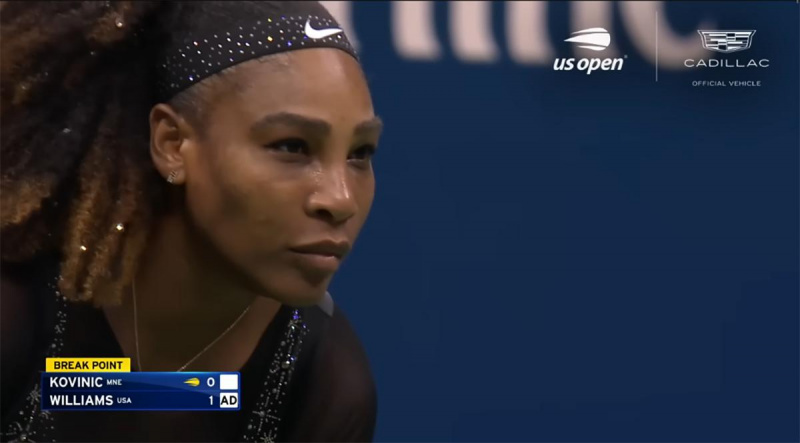 Serena Williams hirdetése a 2022-es US Openen