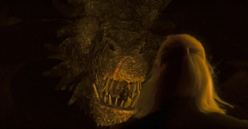 Vermithor no final da 1ª temporada de'House of the Dragon.'