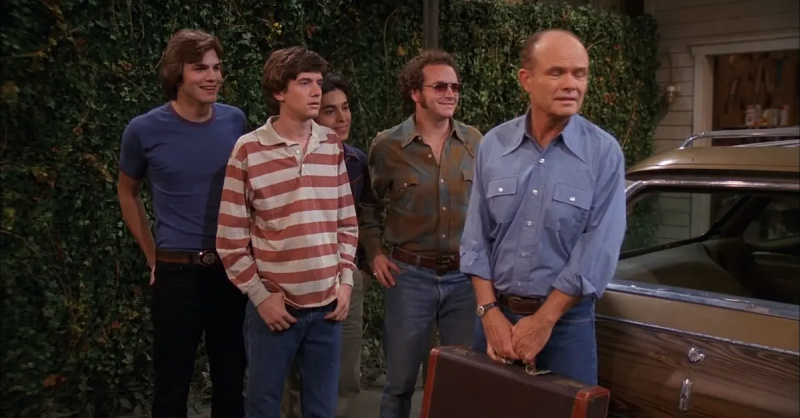 Kelso, Eric, Fez, Hyde, at Red in'That '70s Show'