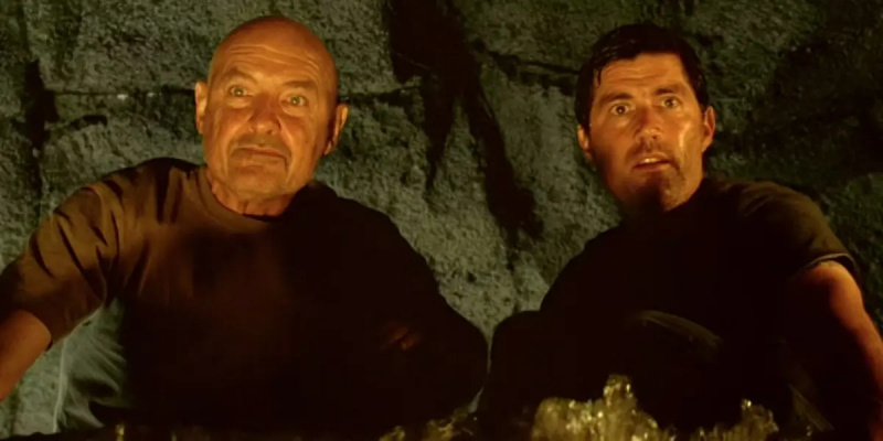 The Man in Black som Locke med Jack i hjärtat av ön på Lost
