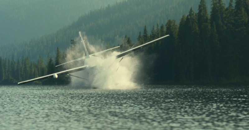   Dzīve's plane crashes in the Canadian wilderness. 