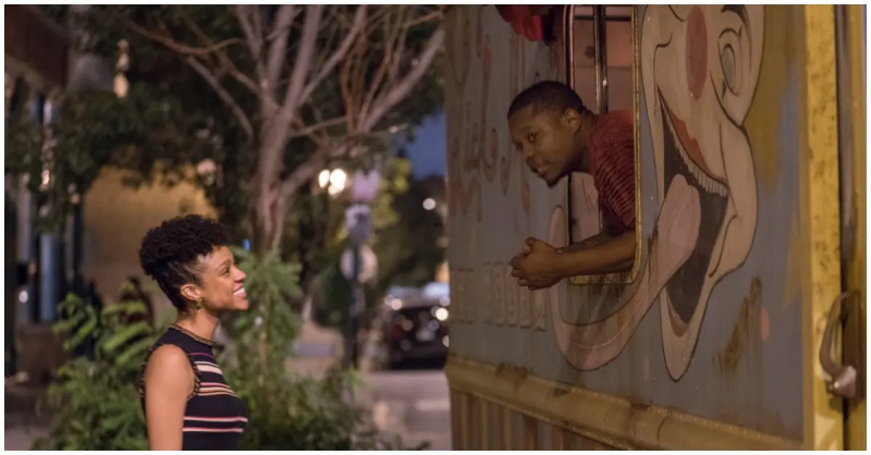 (từ trái sang phải): Tiffany Boone trong vai Jerrika và Jason Mitchell trong vai Brandon'The Chi'