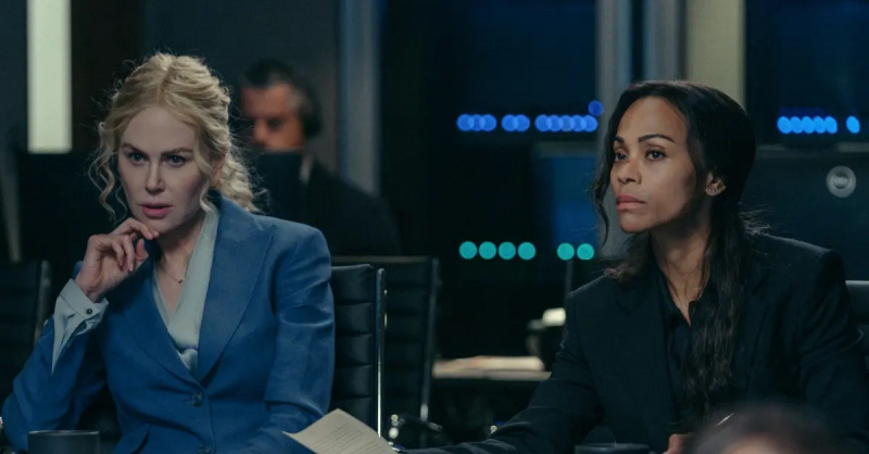 Nicole Kidman nel ruolo di Kaitlyn Meade e Zoe Saldana nel ruolo di Joe in Lioness