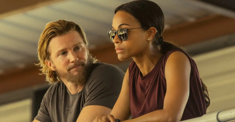 Thad Luckinbill nel ruolo di Kyle e Zoe Saldana nel ruolo di Joe in Lioness