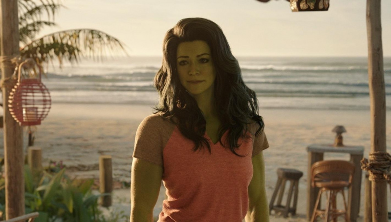 Tatiana Maslany som She-Hulk in'She-Hulk: Attorney at Law.'