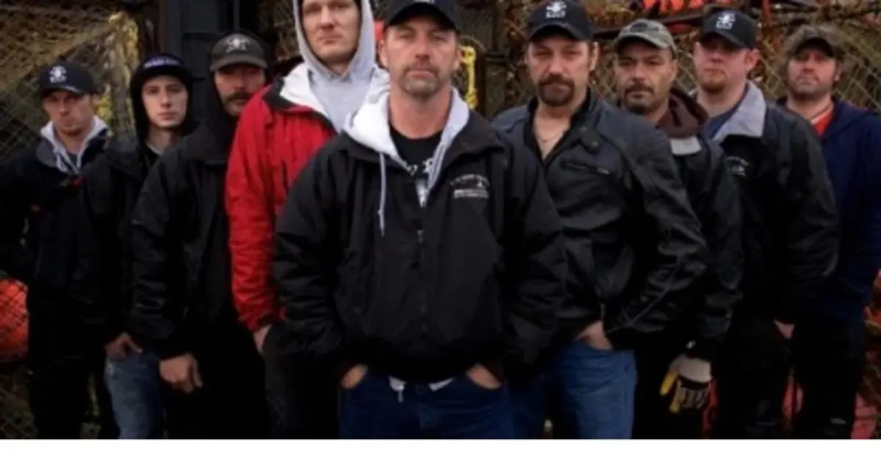 The'Deadliest Catch' crew post in a promotional photo for the show