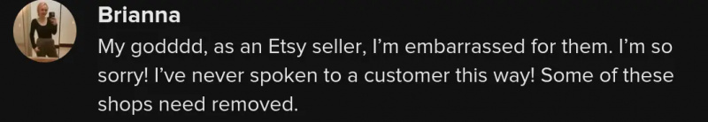 mulher loja etsy insulta velas
