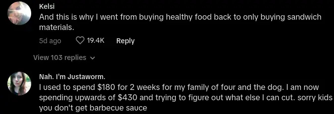   Un hombre vuelve a pedir los mismos alimentos que hace dos años y cuesta tres veces más