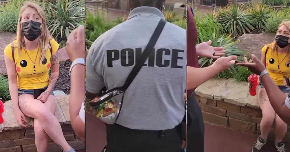 Six Flags Cop truer med at smide kvinden ud, fordi hun ikke godkendte sine shorts
