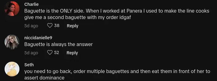 la nourriture des employés de Panera fait honte au client