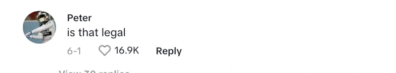 „TikToker“ „Rjones“.' post asking if it's legal to make fake speed bump in road