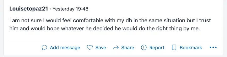 mumsnet aibu komentár žena ide na večeru s platonicky rozvedeným priateľom