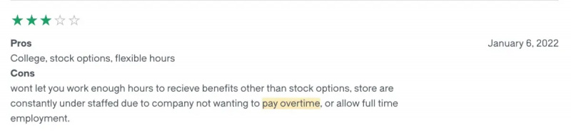 รีวิว Starbucks Glassdoor ยืนยันว่า Starbucks ไม่'t usually pay overtime
