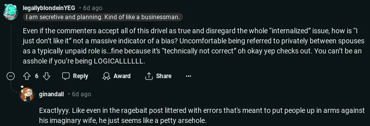 Táta nemá rád, když se mu říká manžel, manželka obviňuje Misogyny
