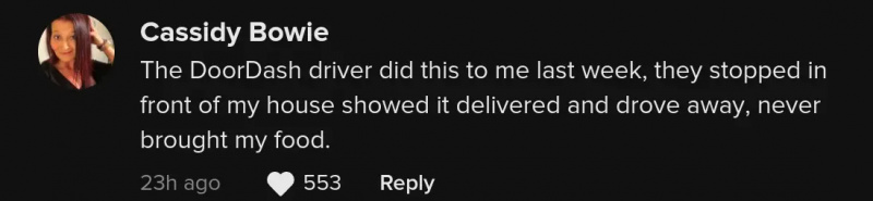doordash pf zmienia kradzież