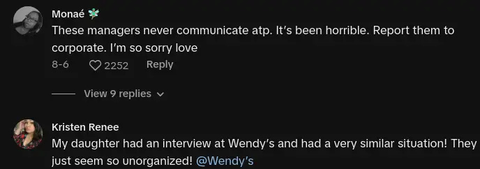 data rozpoczęcia pracy kobiety Wendy