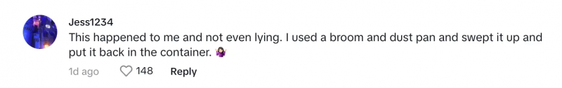 Ein TikToker auf Matt's post on spilling laundry detergent all over floor
